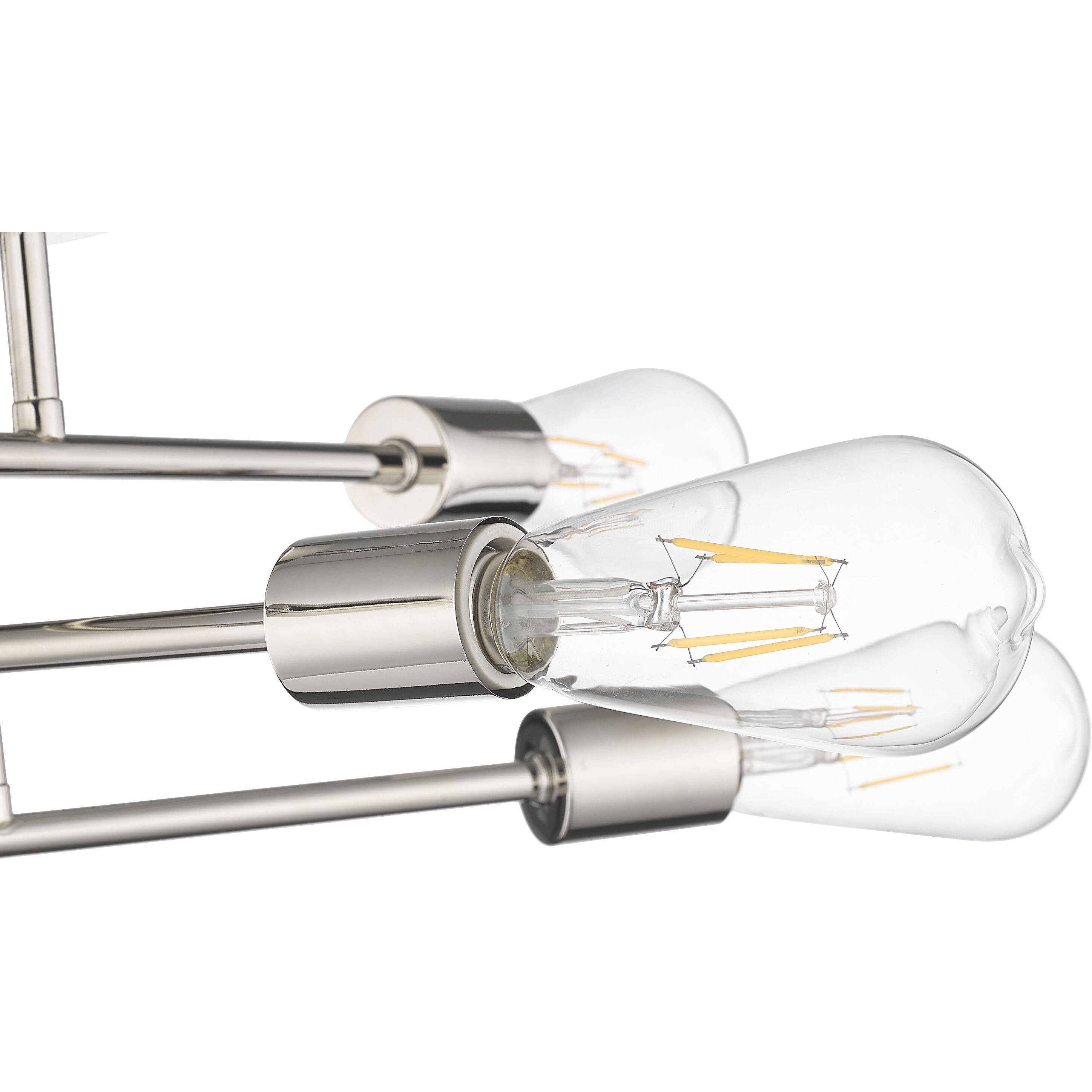 Decco 6 Light 16.75 inch Polished Nickel Indoor Semi-Flush Ceiling Light